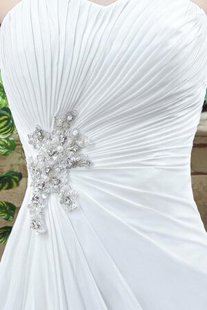 Outdoor keine Taille Perlenbesetztes drapiertes besonderes romantisches Brautkleid - Bild 2