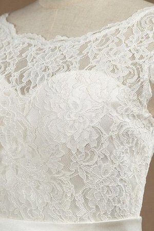 Meerjungfrau Stil Schaufel-Ausschnitt konservatives luxus Brautkleid mit Gürtel mit Bordüre - Bild 2