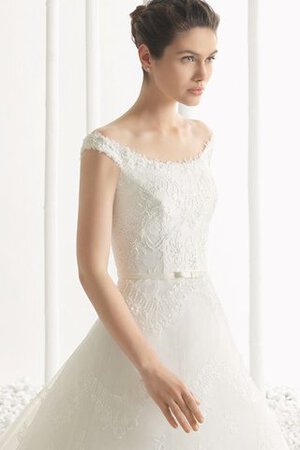 Robe de mariée romantique naturel solennel de traîne courte fermeutre eclair - Photo 3