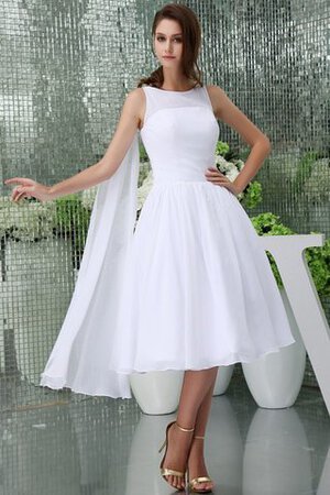 Strand Ärmellos Chiffon Juwel Ausschnitt legeres bescheidenes Brautkleid - Bild 8