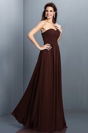 Plissiertes Chiffon Ärmelloses A-Line Brautjungfernkleid mit Drapierung - Bild 7