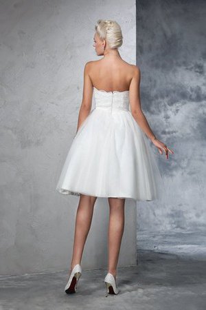 Abito da Sposa Semplice Mini Vintage A-Line Principessa - Foto 2