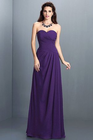 Robe demoiselle d'honneur longue plissé de princesse avec fronce a-ligne - Photo 24