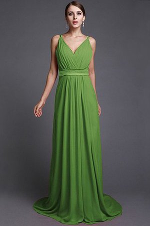 Robe demoiselle d'honneur longue de lotus avec chiffon fermeutre eclair manche nulle - Photo 13