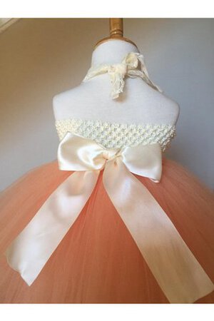 Robe de cortège enfant avec fleurs textile en tulle de lotus de mode de bal de dos nu - Photo 2