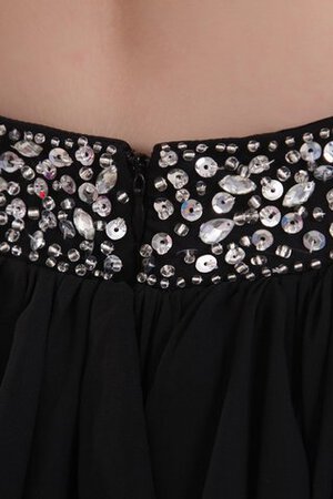 Perlenbesetztes hoch niedrig gerüschtes sexy Abendkleid mit Schlüsselloch Rücken - Bild 7