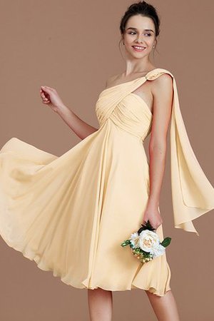 Robe demoiselle d'honneur bref ruché en chiffon ligne a avec sans manches - Photo 10