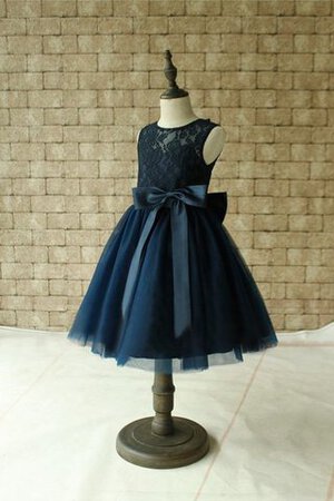 Robe de cortège enfant plissé ceinture longueur au ras du sol a-ligne textile en tulle - Photo 4