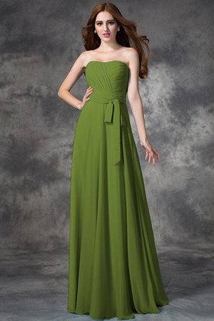 Robe demoiselle d'honneur naturel a-ligne avec chiffon fermeutre eclair de bustier - Photo 14