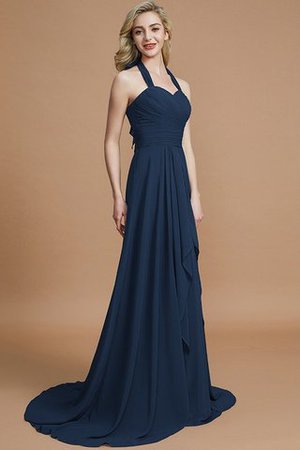 Robe demoiselle d'honneur naturel de dos nu de princesse en chiffon a-ligne - Photo 15