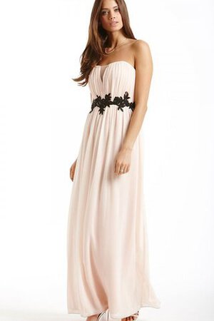 Robe demoiselle d'honneur long ceinture avec perle avec chiffon de bustier - Photo 3