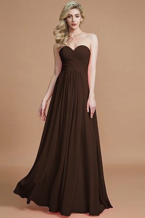 Robe demoiselle d'honneur naturel a-ligne jusqu'au sol de princesse en chiffon - Photo 12