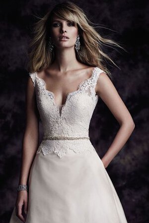 Abito da Sposa con Perline Moderno in Taffeta Lungo Fancy tradizionale - Foto 1