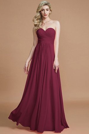 Robe demoiselle d'honneur naturel a-ligne jusqu'au sol de princesse en chiffon - Photo 10