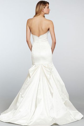 Robe de mariée distinguee long de col en cœur avec perle a-ligne - Photo 2