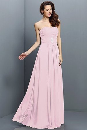 Robe demoiselle d'honneur longue de bustier jusqu'au sol fermeutre eclair a-ligne - Photo 22