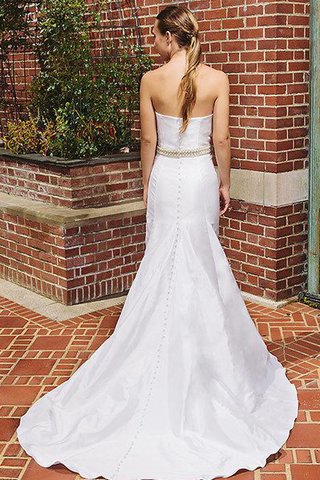 Robe de mariée mode fermeutre eclair en satin manche nulle longueru au niveau de sol - Photo 2