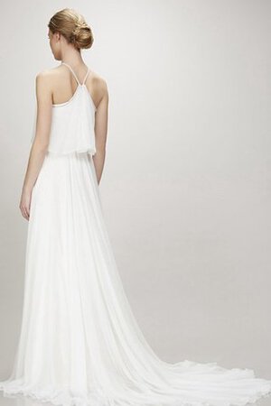 Robe de mariée plissage simple de dos nu milieu de traîne moyenne - Photo 2