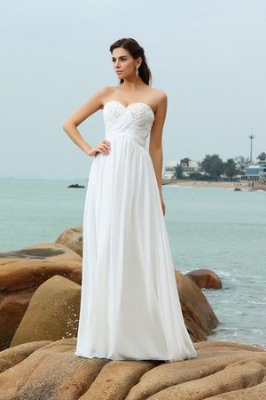 Abito da Sposa A-Line in Chiffon Lunghi Cuore Medievale - Foto 1