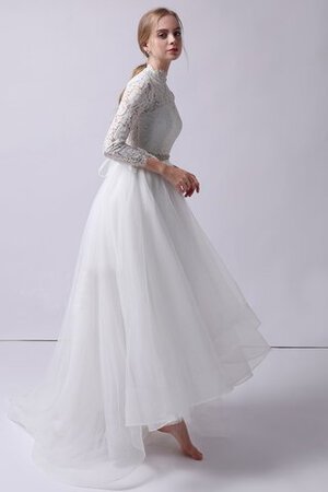 Abito da sposa moda sogno lupetto naturale spazzola treno in tulle - Foto 3