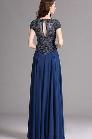 Chiffon kurze Ärmeln A Linie Empire Taille Ballkleid mit gekappten Ärmeln - Bild 2