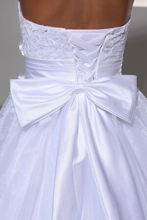 Robe de mariée elégant fermeutre eclair de col en cœur ceinture en étoffe de traîne courte - Photo 6