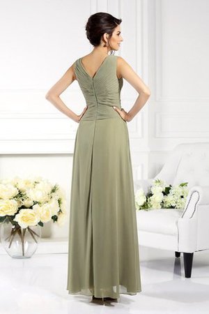 Reißverschluss Prinzessin Drapiertes Bodenlanges Brautmutterkleid aus Chiffon - Bild 2