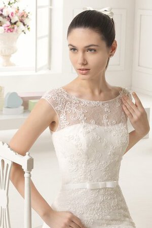 Robe de mariée distinguée romantique avec manche courte avec nœud à boucles avec gaze - Photo 3