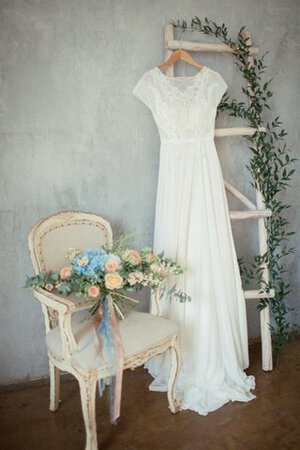 Abito da Sposa A Terra con Manica Corte Semplice sexy moda decorato - Foto 3