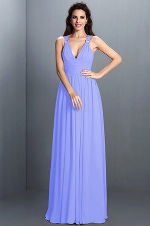 Robe demoiselle d'honneur plissage sexy de princesse avec zip en chiffon - Photo 17