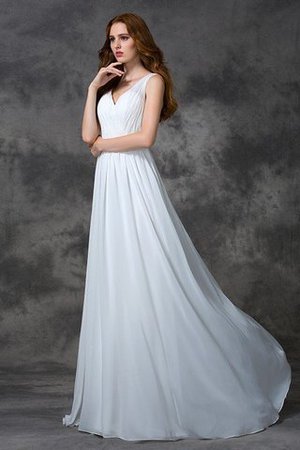 Abito da Sposa Spazzola Treno Schiena Nuda Naturale Principessa in Chiffon - Foto 4