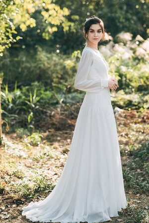 Abito da sposa a terra scintillante elegante v-scollo cerniera spazzola treno - Foto 3