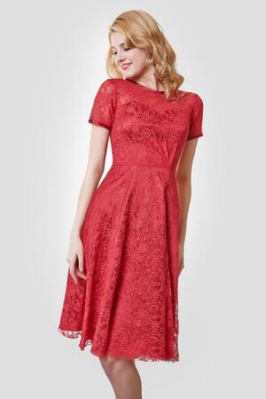 Robe de cocktail romantique facile luxueux a-ligne au niveau de cou - Photo 4