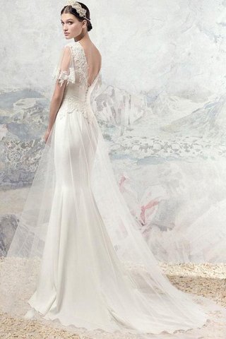 Vestido de Novia de Escote en V de Manga Poeta de Baja escote en V de Cordón - Foto 2