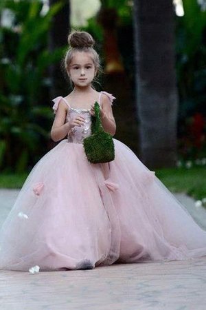 Abito da cerimonia bambini conotta con applique appariscente con fiore naturale radiosa - Foto 1