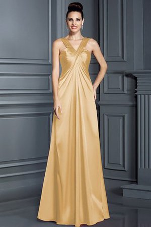 Robe demoiselle d'honneur longue avec zip avec sans manches de princesse ligne a - Photo 5