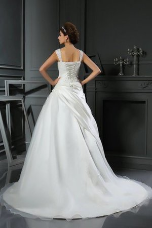 Robe de mariée distinguee de tour de ceinture en haute appliques en satin cordon - Photo 2