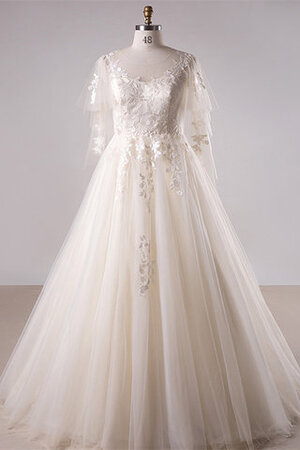 Abito da sposa con applique oversize adorabile a sala in tulle convenzionale - Foto 1