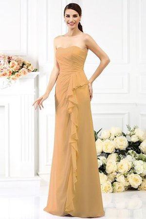 Chiffon Herz-Ausschnitt Plissiertes Formelles Bodenlanges Ballkleid - Bild 12