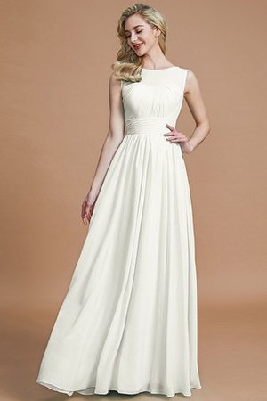 Robe demoiselle d'honneur naturel avec sans manches ligne a en chiffon de princesse - Photo 21