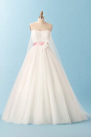 Abito da Sposa Cuore Spazzola Treno Ball Gown Lungo con Festone Senza Maniche - Foto 1