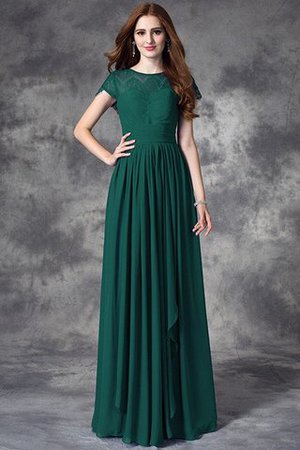 Ärmelloses Chiffon Normale Taille Anständiges Brautjungfernkleid mit Bordüre - Bild 10