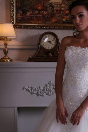 Abito da Sposa Cerniera in pizzo Bassa A Terra senza strap con Applique - Foto 2