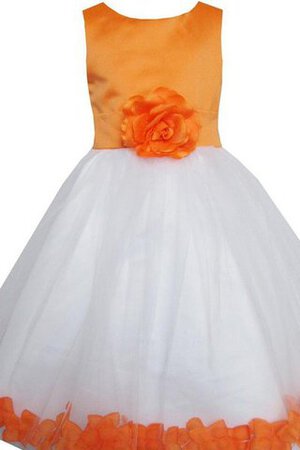 Robe de cortège enfant en satin fermeutre eclair textile en tulle avec nœud - Photo 5