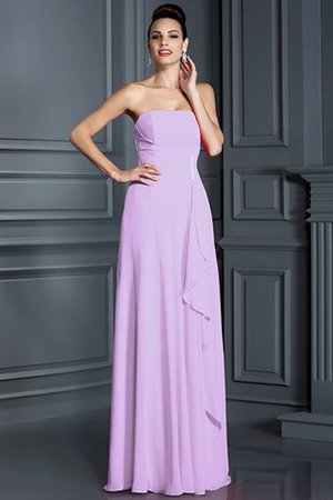 Robe demoiselle d'honneur manche nulle a-ligne en chiffon avec zip de princesse - Photo 19