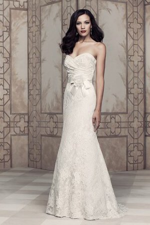 Robe de mariée elégant impressioé avec zip avec nœud à boucles ceinture - Photo 1