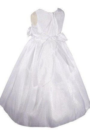 Robe de cortège enfant avec sans manches col u profond avec fleurs a-ligne - Photo 3