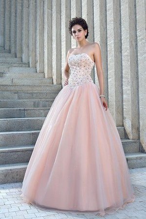 Abito da Sposa Elegante Cerniera in Raso Senza Maniche Lunghi - Foto 4