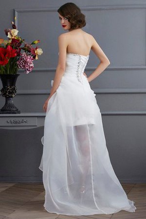 Robe de mariée vintage luxueux de princesse col en forme de cœur en organza - Photo 2