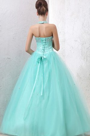 Robe de quinceanera avec perle col en forme de cœur en tulle - Photo 4